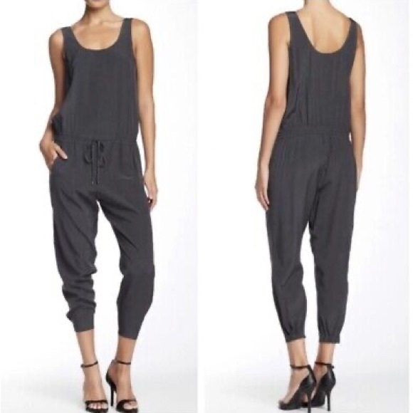 Vince Pants - VINCE Silk Sleeveless Jumpsuit